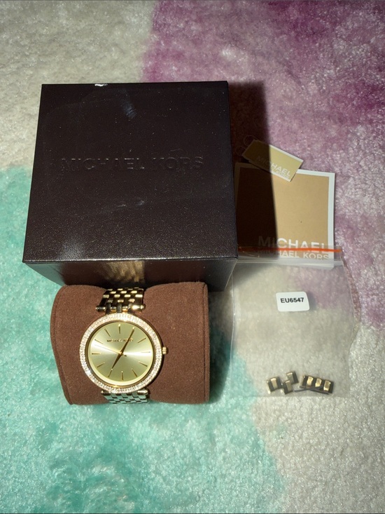Michael Kors Accessories - Michael Kors Gold Tone Pavé Bezel Women's Watch (needs new battery)